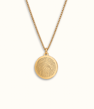 Coin ketting met vingerafdruk