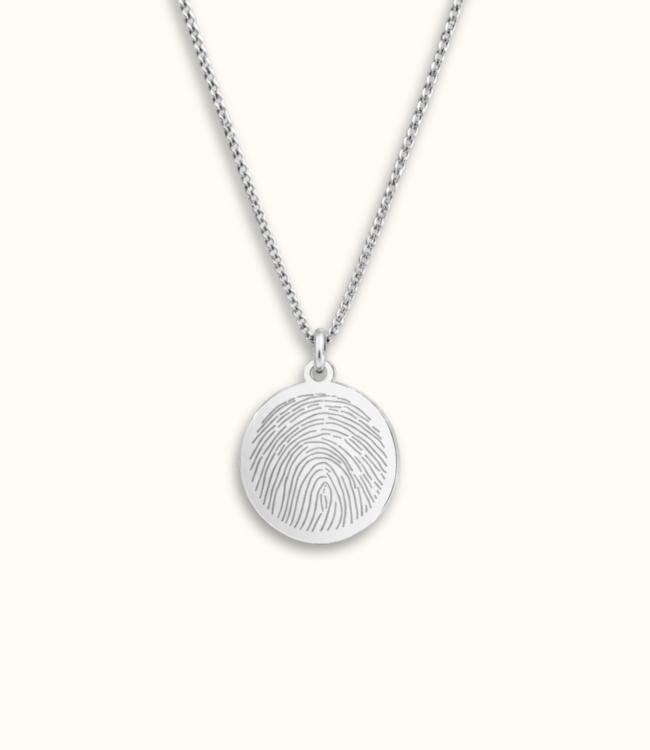 Coin ketting met vingerafdruk