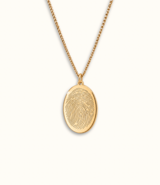 Ovale ketting met vingerafdruk