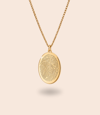 Ovale ketting met vingerafdruk