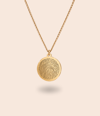 Coin ketting met vingerafdruk