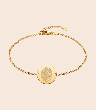 Coin armband met lijntekening