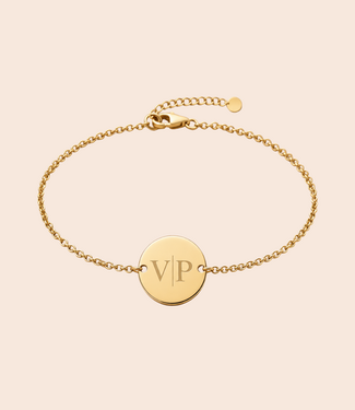 Coin armband met initialen