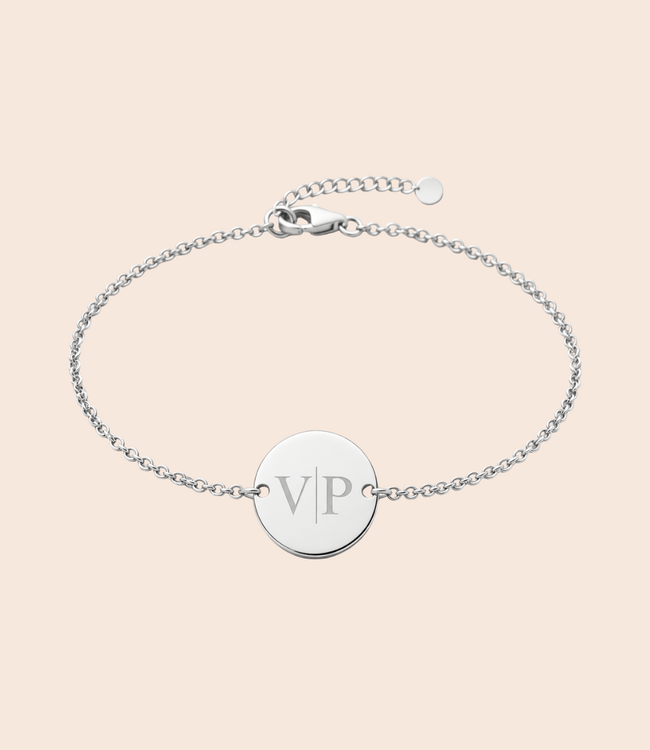 Coin armband met initialen