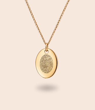 Ovale ketting met lijntekening