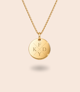 Coin ketting met initialen