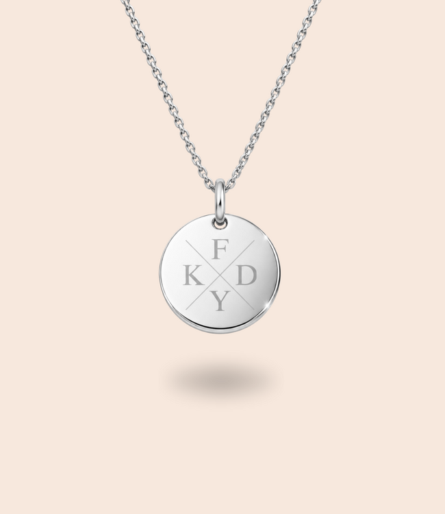 Coin ketting met initialen