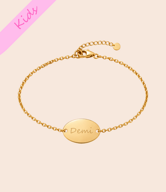 Kids | Ovale armband met naam