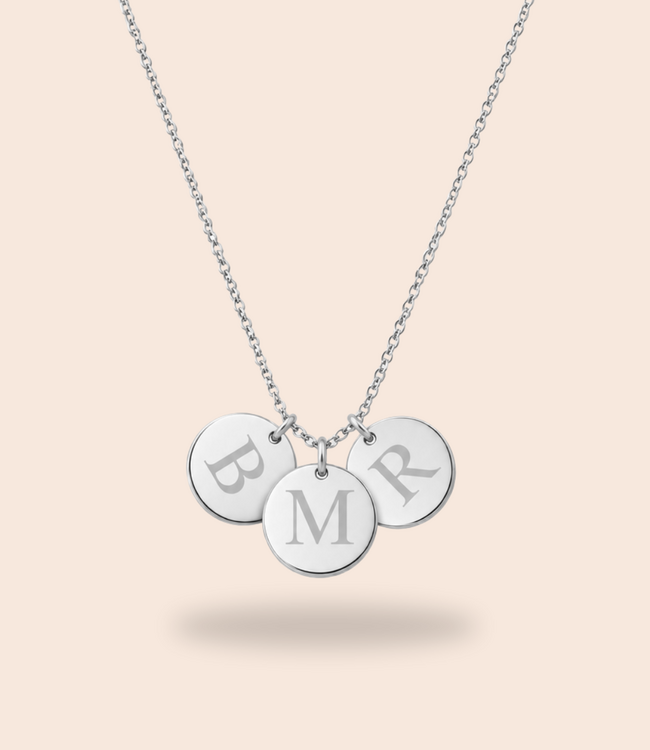 Mini coin ketting met initialen