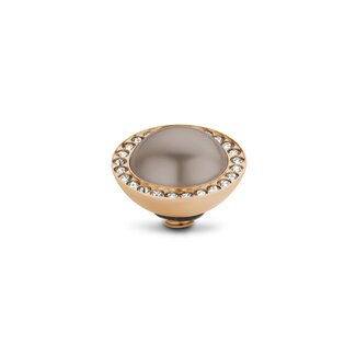 Melano Melano Twisted Crystal Pearl Steentje Rosé Bronze