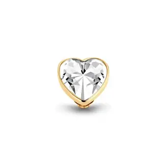 Melano Melano Twisted Heart Goud Crystal