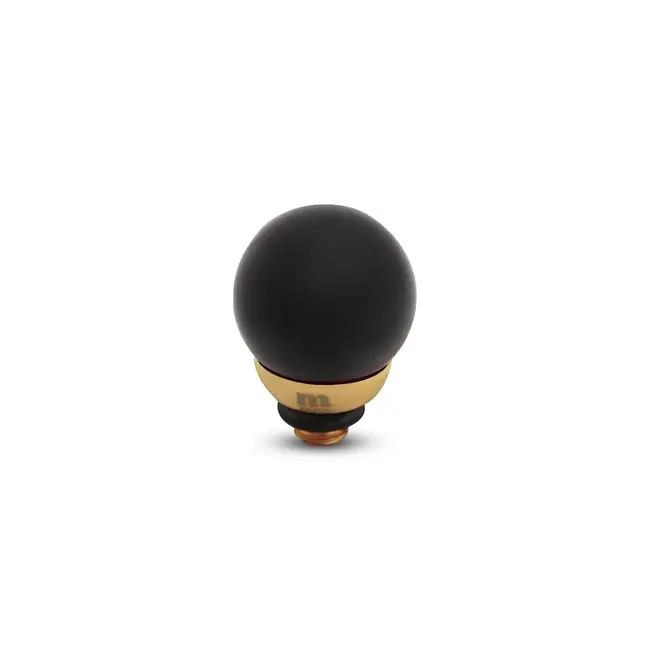 Melano Melano Twisted Gemstone Ball Steentje Goud Onyx