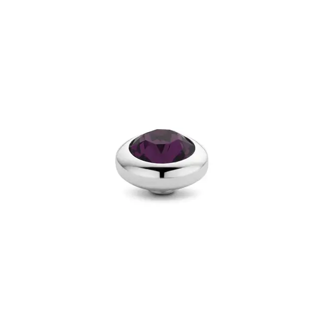 Melano Melano Vivid Basic CZ Steentje Zilver Aubergine