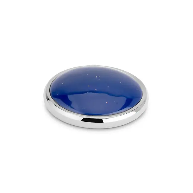 Melano Melano Kosmic Gem Disk Steentje Zilver Lapis Lazuli 28.5 mm