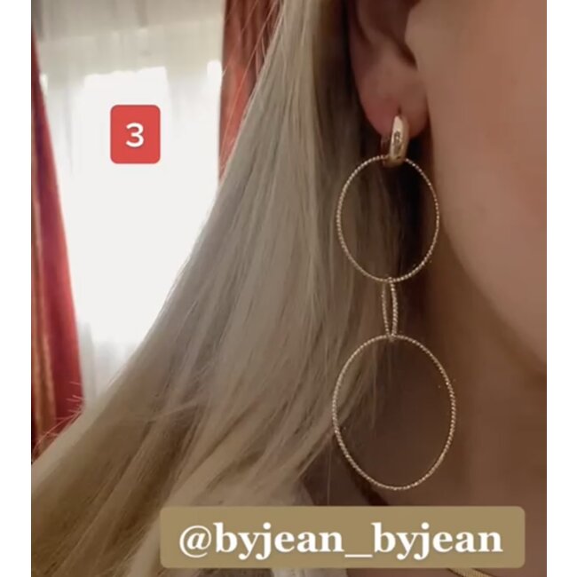 Gouden Creolen met hangers