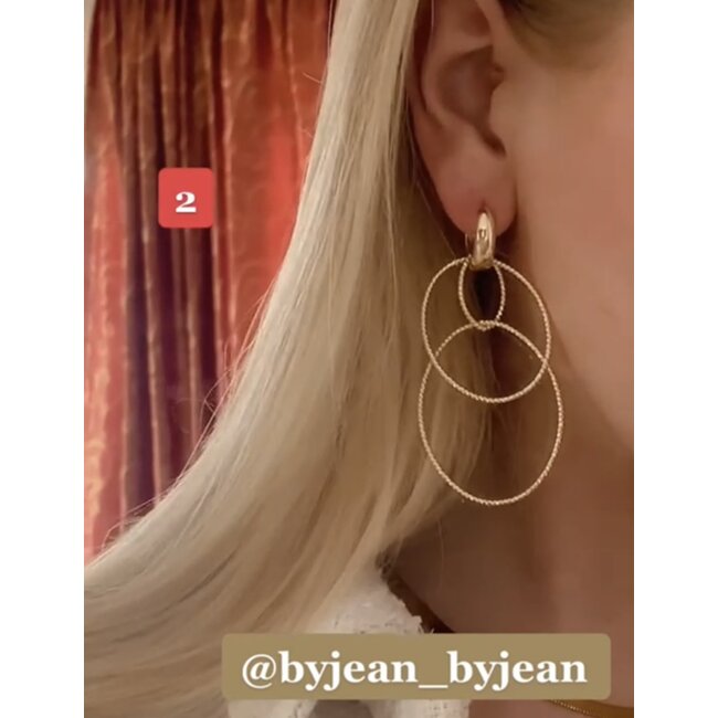 Gouden Creolen met hangers