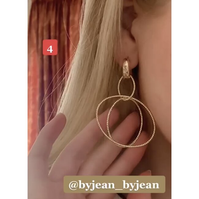 Gouden Creolen met hangers