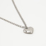 Ketting schakel met hart zilver