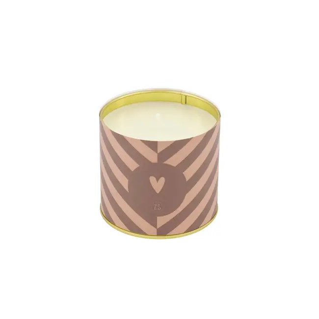 Zusss Zusss Geurkaars in blik frisse kruiden hartje roestbruin