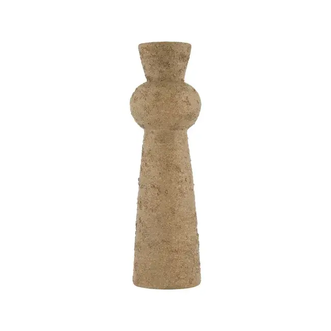 Zusss Zusss Polystone kandelaar pilaar L hazelnootbruin