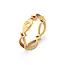 Melano Melano Twisted Trix Ring Goud