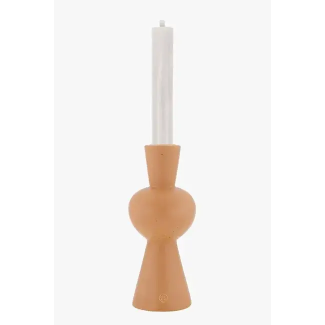 Zusss Zusss Keramieken kandelaar met bolling poederroze spikkels