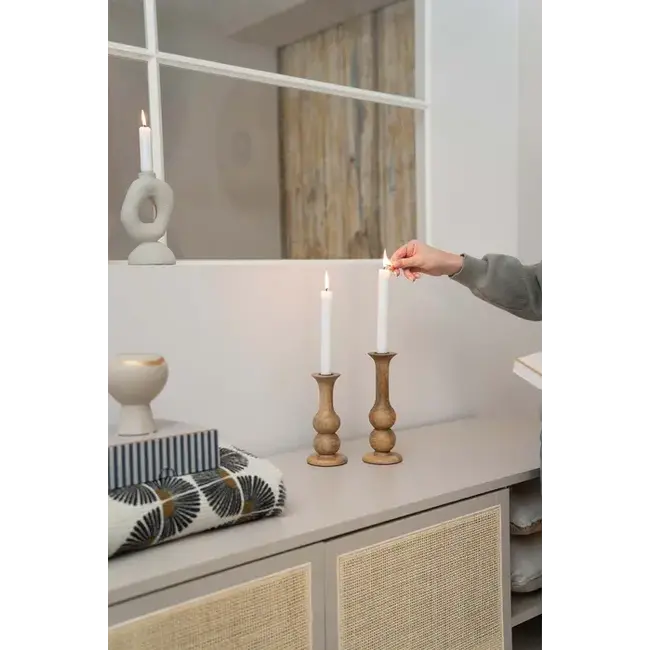 Zusss Zusss Houten kandelaar M naturel