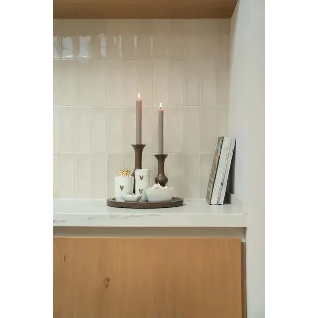 Zusss Zusss Houten kandelaar M donkerbruin