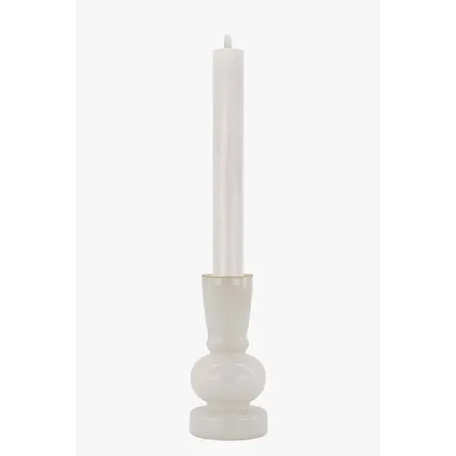 Zusss Zusss Glazen kandelaar M wit