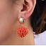 Day & Eve Oorbellen Day & Eve Beads Ball Coral