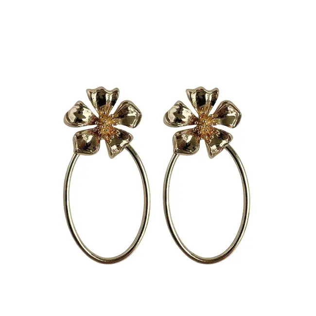 Paulie Pocket Paulie Pocket 3-piece flower earrings set - gold