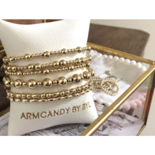 Armcandy by Syl Armcandy by Syl armband Silvia met real gold plated balletjes