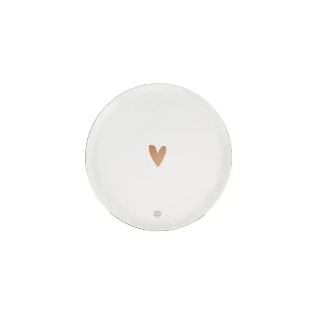 Zusss Zusss Ontbijtbord goud hartje wit