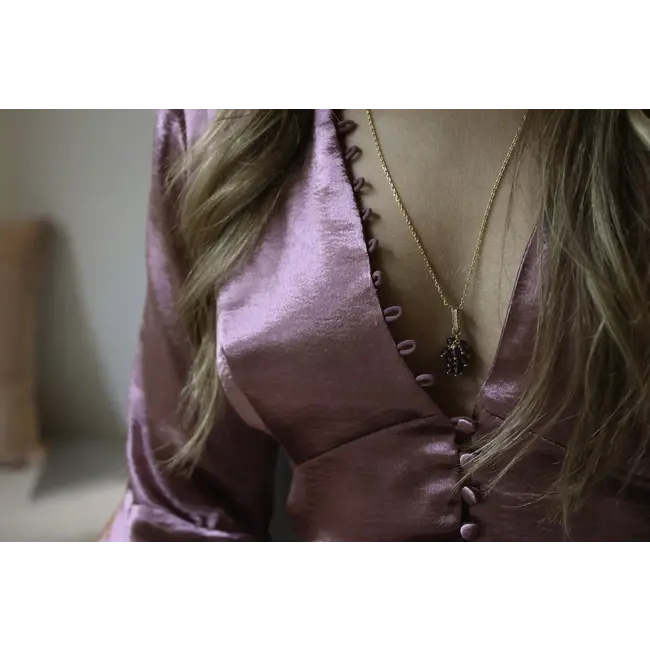 All The Luck In The World Goldplated Bedel Paarse Druiven