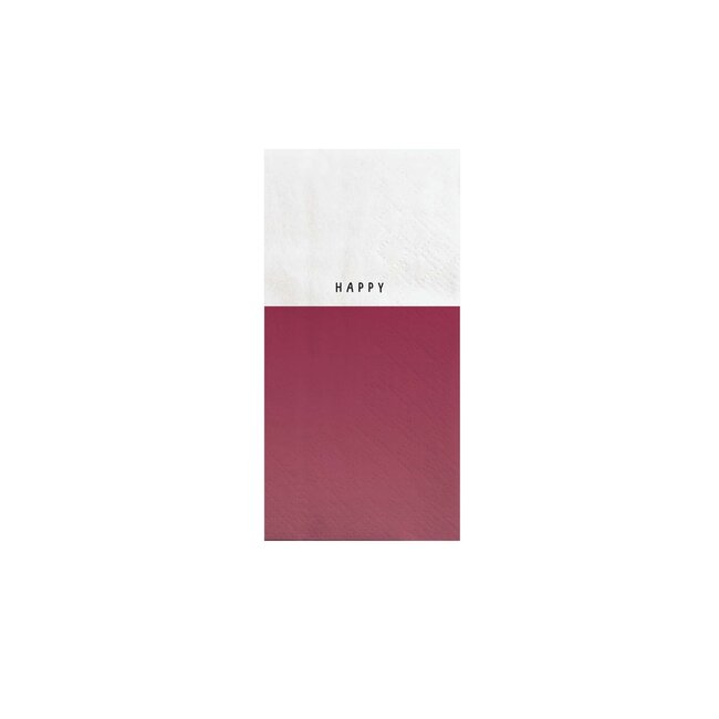 Zusss Zusss Servetten 11x20cm Happy roze/wit