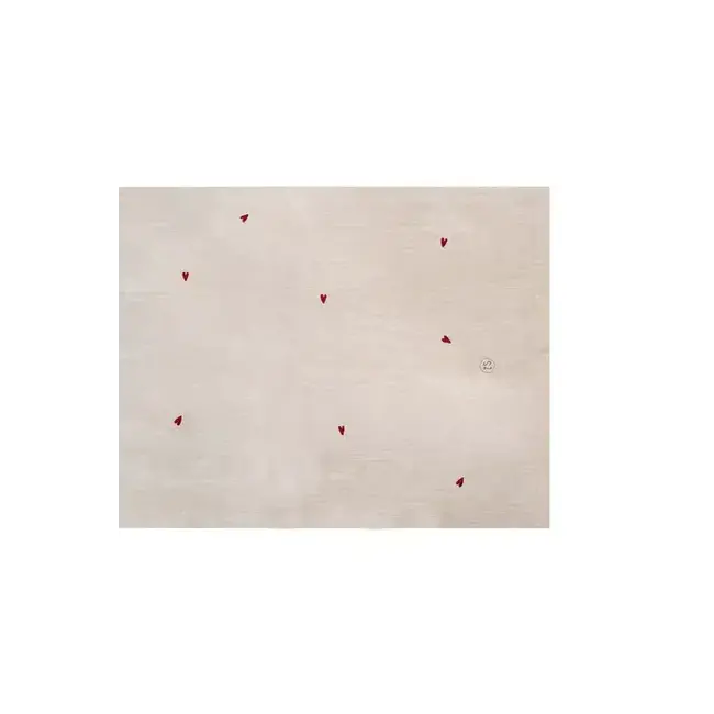 Zusss Zusss Tafelloper hartjes zand/rood
