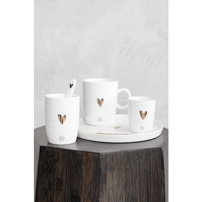 Zusss Zusss Koffiemok wit/goud hartje