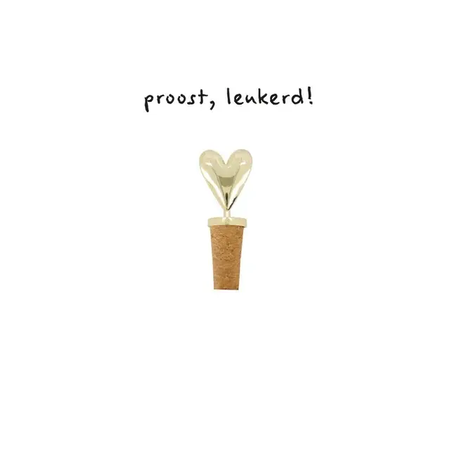 Zusss Zusss Wijnstopper hartje goud