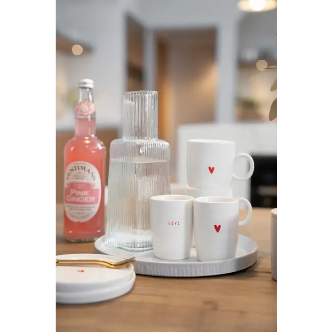 Zusss Zusss Koffiemok Love rood/wit