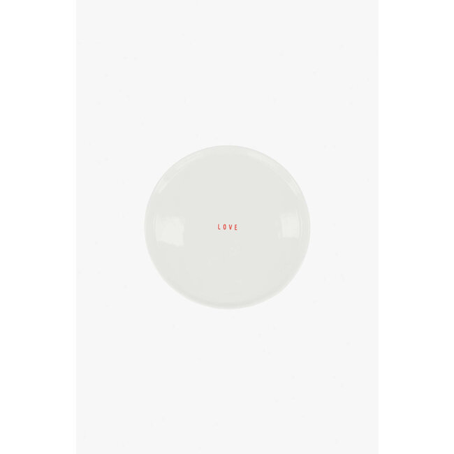 Zusss Zusss Gebaksbordje wit met Love rood