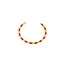 Zusss Zusss Armband bangle streep oranjerood/goud
