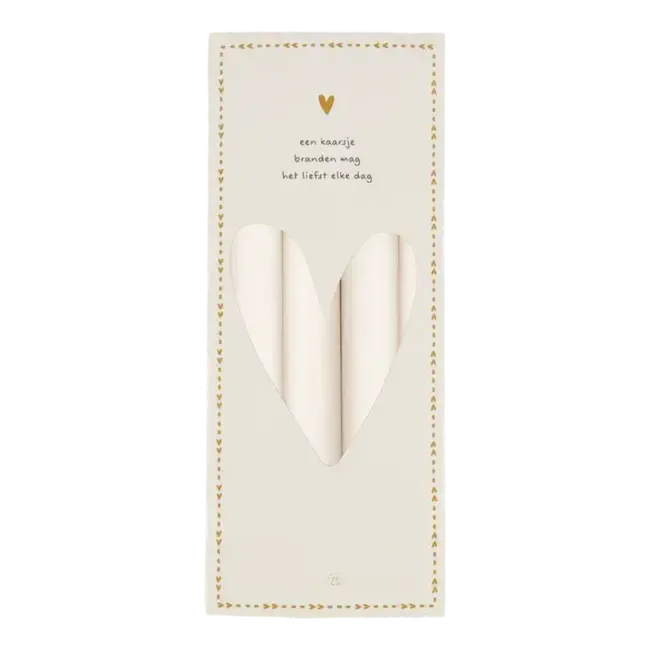 Zusss Zusss 4 rustieke kaarsen 20cm off white