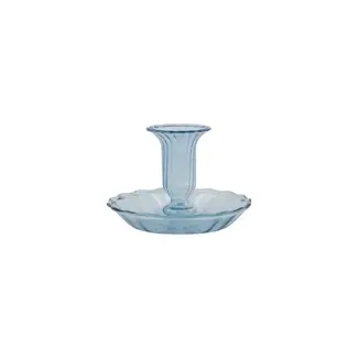 Zusss Zusss Kandelaar glas schotel blauw