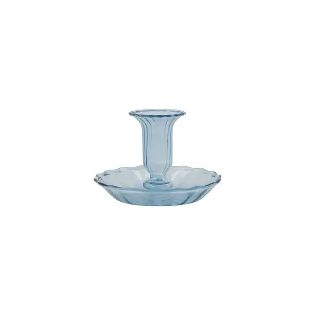 Zusss Zusss Kandelaar glas schotel blauw