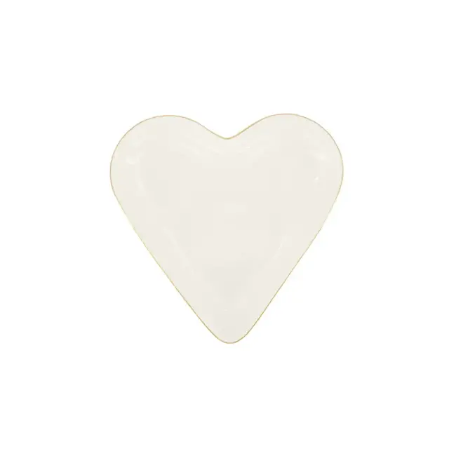 Zusss Zusss Serveerschaal hartvorm wit/goud