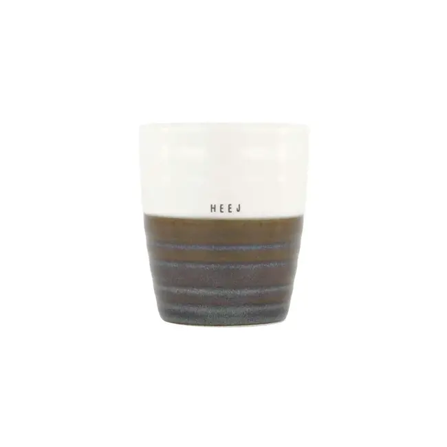 Zusss Koffiemok heej wit/antracietgrijs