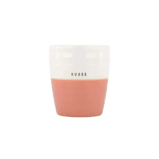 Zusss Zusss Koffiemok kusss wit/oudroze