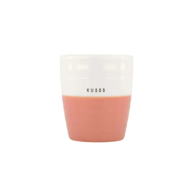Zusss Zusss Koffiemok kusss wit/oudroze