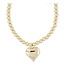 Fushi Fushi KETTING 8MM 14KRT VERGULD GOUD MET GOUDEN METALEN HART