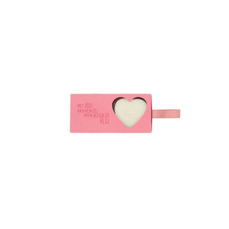 Zusss Zusss Set van 2 geurkaarsjes in doosje hartje roze